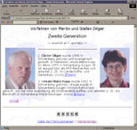 Snapshot of the page with Dieter and Ursula Dilger